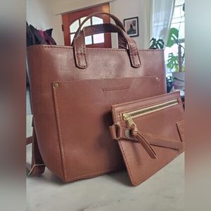 PLG Portland Leather Goods SET Mini Crossbody Tote PLUS Adriana unicorn Soleil